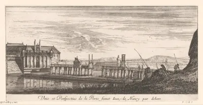 Gezicht op de poort van Sint Johannes in Nancy
