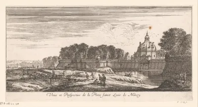 Gezicht op de poort van Sint Lodewijk in Nancy