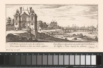 Gezicht op de Porte de la Conférence