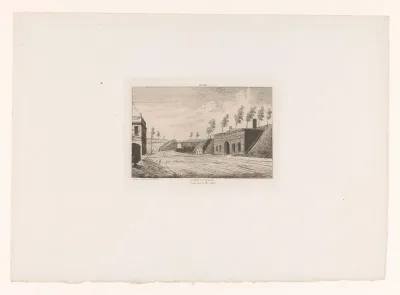 Gezicht op de Porte du Rivage