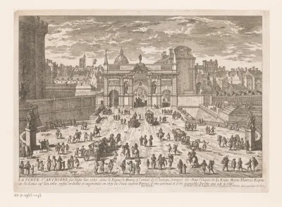 Gezicht op de Porte Saint-Antoine