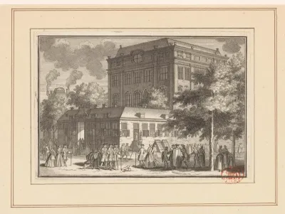 Gezicht op de Portugese Synagoge te Amsterdam