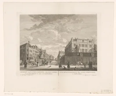 Gezicht op de Portugese Synagoge te Amsterdam