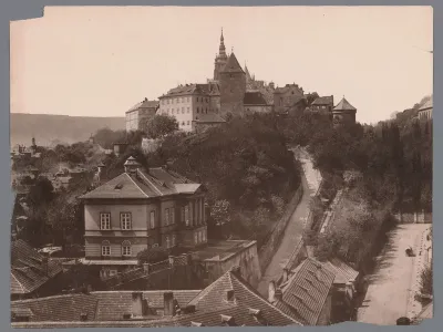 Gezicht op de Praagse burcht op het Hradčany in Praag