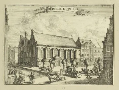 Gezicht op de Prinsenkerk te Rotterdam