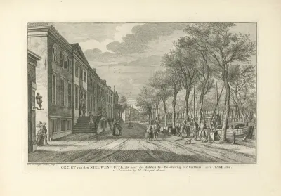 Gezicht op de Prinsessegracht te Den Haag