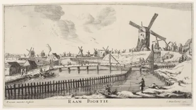 Gezicht op de Raampoort te Amsterdam