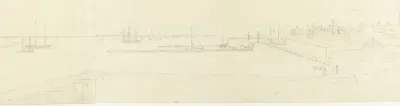 Gezicht op de rede van Vlissingen