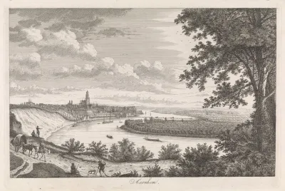 Gezicht op de Rijn bij Arnhem