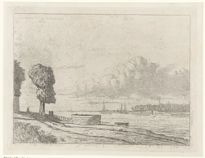 Gezicht op de rivier de Lek bij Vreeswijk