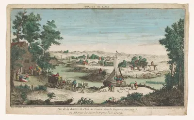 Gezicht op de rivier en het eiland Kourou