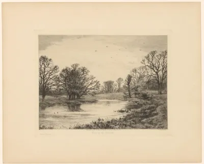 Gezicht op de rivier Kennet