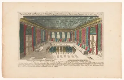 Gezicht op de Römer Zaal te Frankfurt am Main