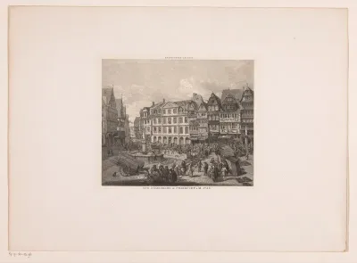 Gezicht op de Römerberg in Frankfurt am Main