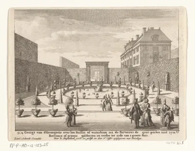 Gezicht op de ronde vijver op landgoed Clingendael