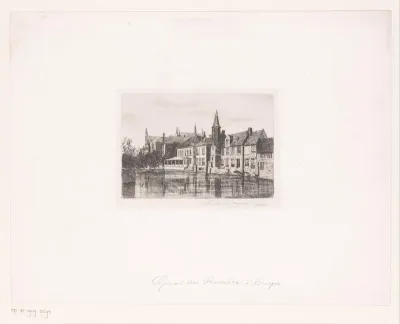 Gezicht op de Rozenhoedkaai in Brugge