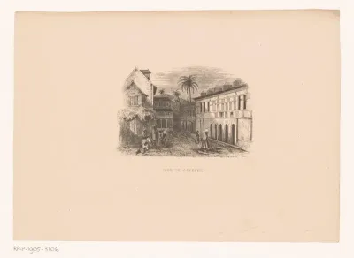 Gezicht op de Rue de Cayenne