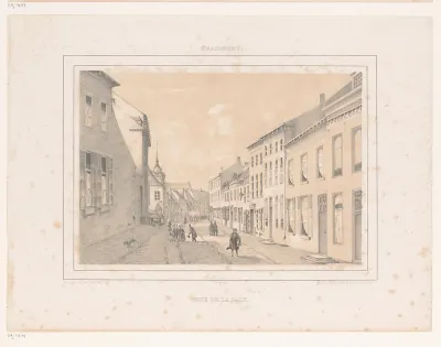 Gezicht op de Rue de la Paix te Geraardsbergen