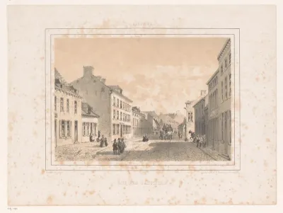Gezicht op de Rue des Tanneurs te Lessen