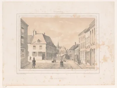 Gezicht op de Rue du Couvent te Geraardsbergen