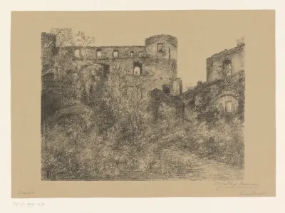 Gezicht op de ruïne van Burcht Rheinfels