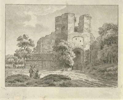 Gezicht op de ruïne van het kasteel Brederode