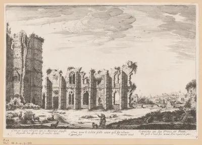 Gezicht op de ruïne van het kasteel van Bicêtre