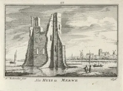 Gezicht op de ruïne van Huis te Merwede, 1656