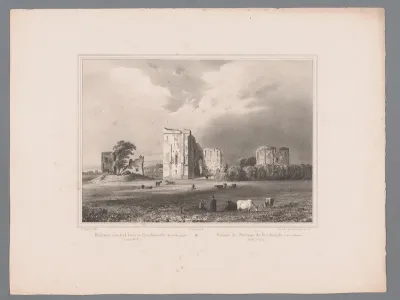 Gezicht op de ruïne van Kasteel Brederode