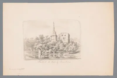 Gezicht op de ruïne van Kasteel Duurstede