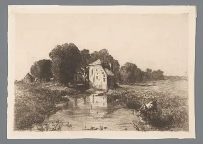 Gezicht op de ruïne van Kasteel Nijenbeek