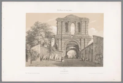 Gezicht op de ruïne van Palais Gallien te Bordeaux