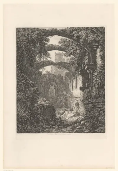 Gezicht op de ruïnes van Conwy Castle