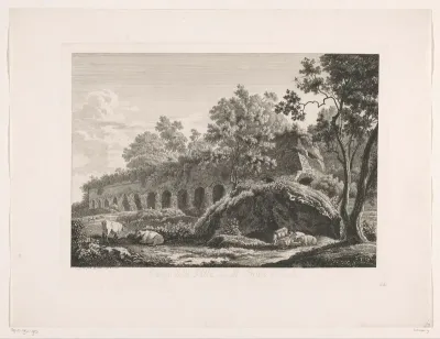 Gezicht op de ruïnes van de villa van Brutus in Tivoli