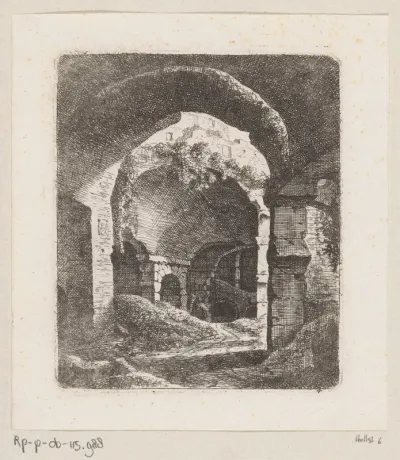 Gezicht op de ruïnes van het Colosseum