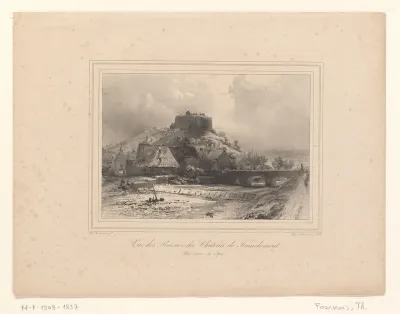 Gezicht op de ruïnes van het kasteel van Franchimont