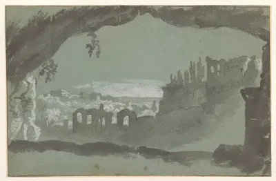 Gezicht op de ruïnes van het paleis op de Palatijn