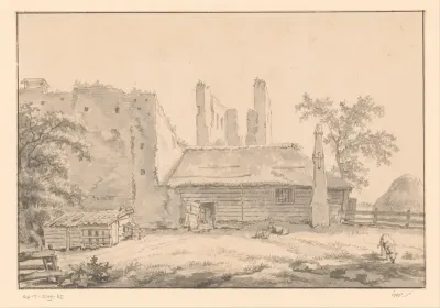Gezicht op de ruïnes van Kasteel Brederode