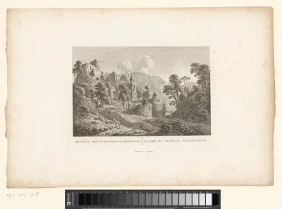 Gezicht op de ruïnes van kasteel Hartenburg