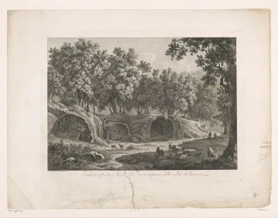 Gezicht op de ruïnes van Villa Cassius