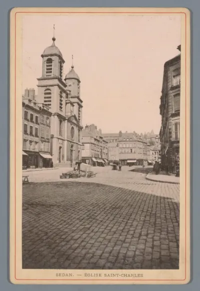 Gezicht op de Saint-Charles te Sedan
