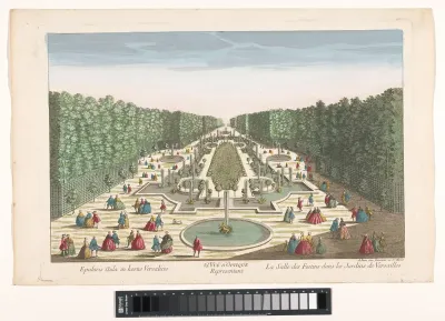 Gezicht op de Salle des Festins in de Tuin van Versailles