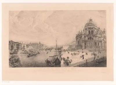 Gezicht op de Santa Maria della Saluta te Venetië