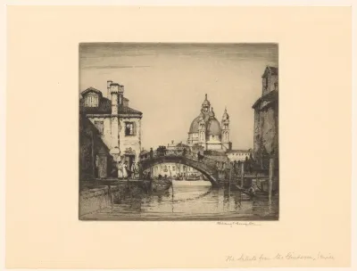 Gezicht op de Santa Maria della Salute vanaf Giudecca