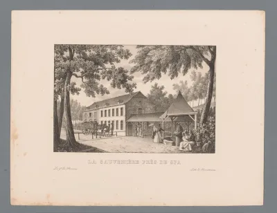 Gezicht op de Sauvenièrebron bij Spa