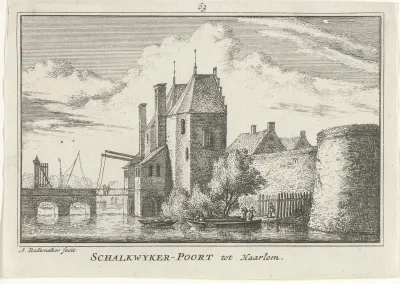 Gezicht op de Schalkwijkerpoort te Haarlem