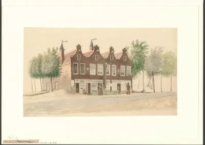 Gezicht op de schans bij de Willemspoort