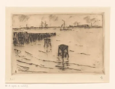 Gezicht op de Schelde bij Antwerpen