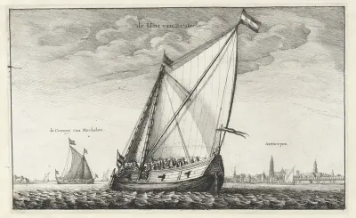 Gezicht op de Schelde bij Antwerpen