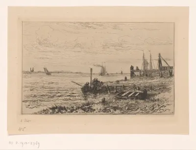 Gezicht op de Schelde bij Burcht